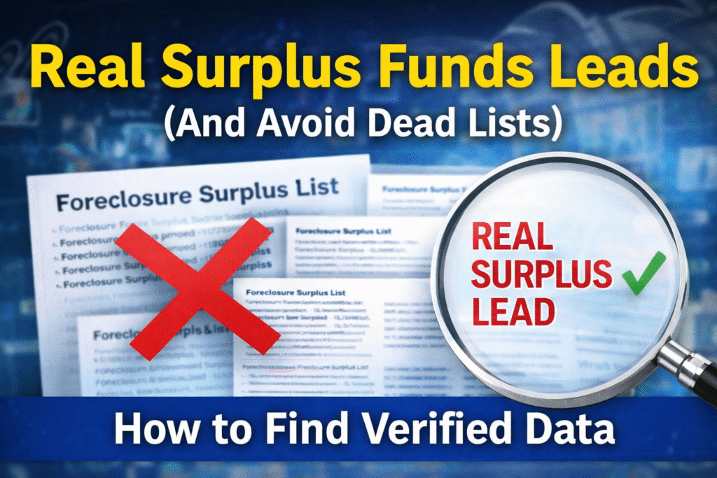 How to Find Real Surplus Funds Leads (And Avoid Dead Lists)